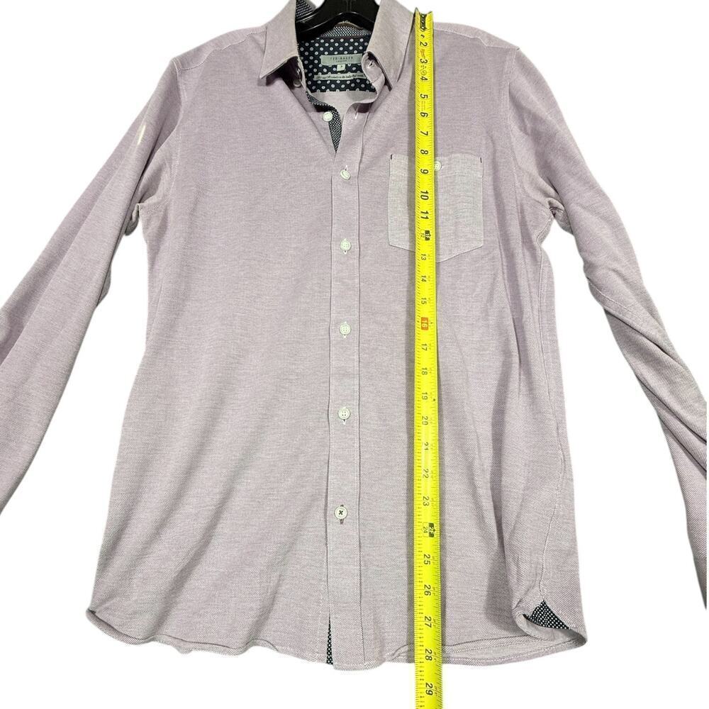 Ted Baker London Purple Textured Button-Up Shirt Size 3 (M) - Picture 3 of 9